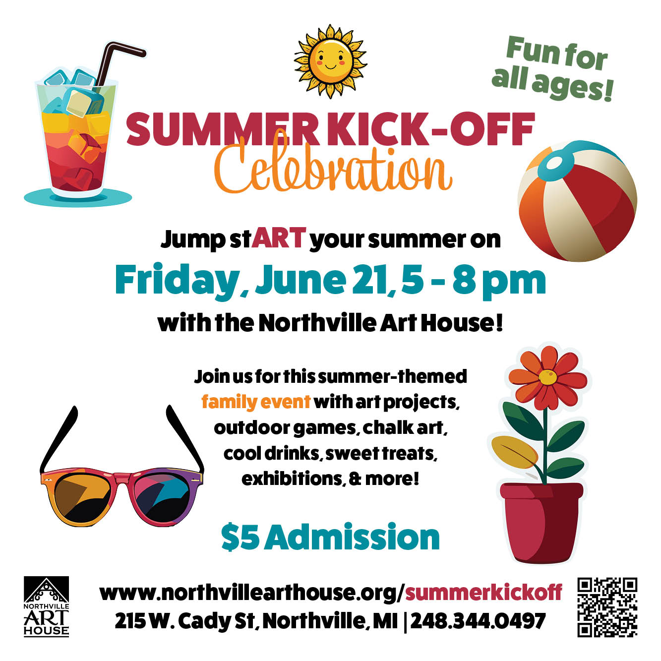 Summer kick-off celebration with art and family fun.