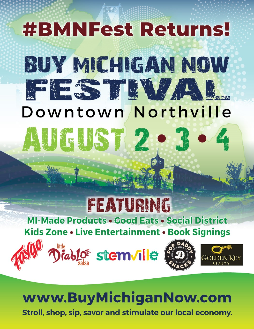 Buy Michigan Now Festival, Northville, August 2-4, events.