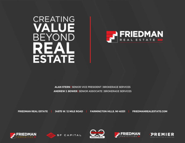 Friedman Real Estate branding and contact information.
