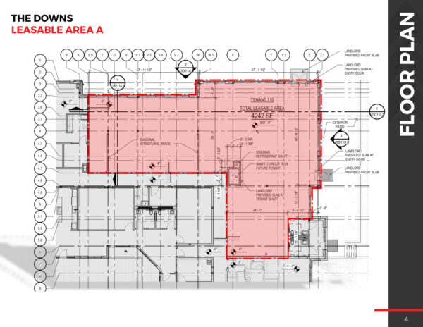 The Downs, Leaseable Area A floor plan blueprint.
