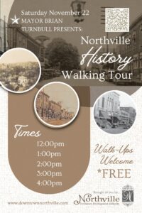 Northville History Walking Tour event November 22.